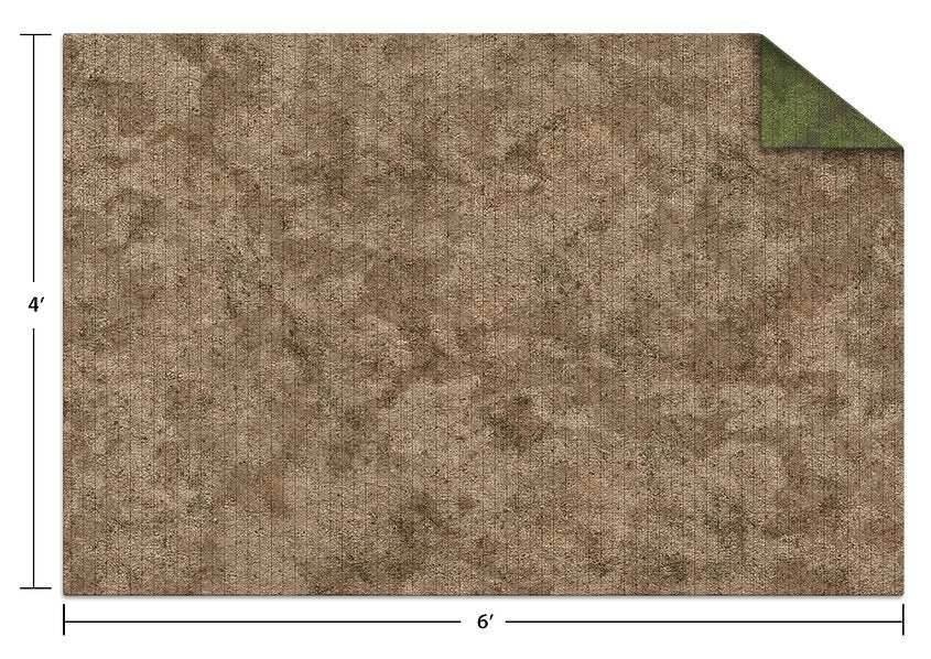 Monster Scenery: 6x4 Adventure Mat - Broken Grassland/Desert Scrubland - 