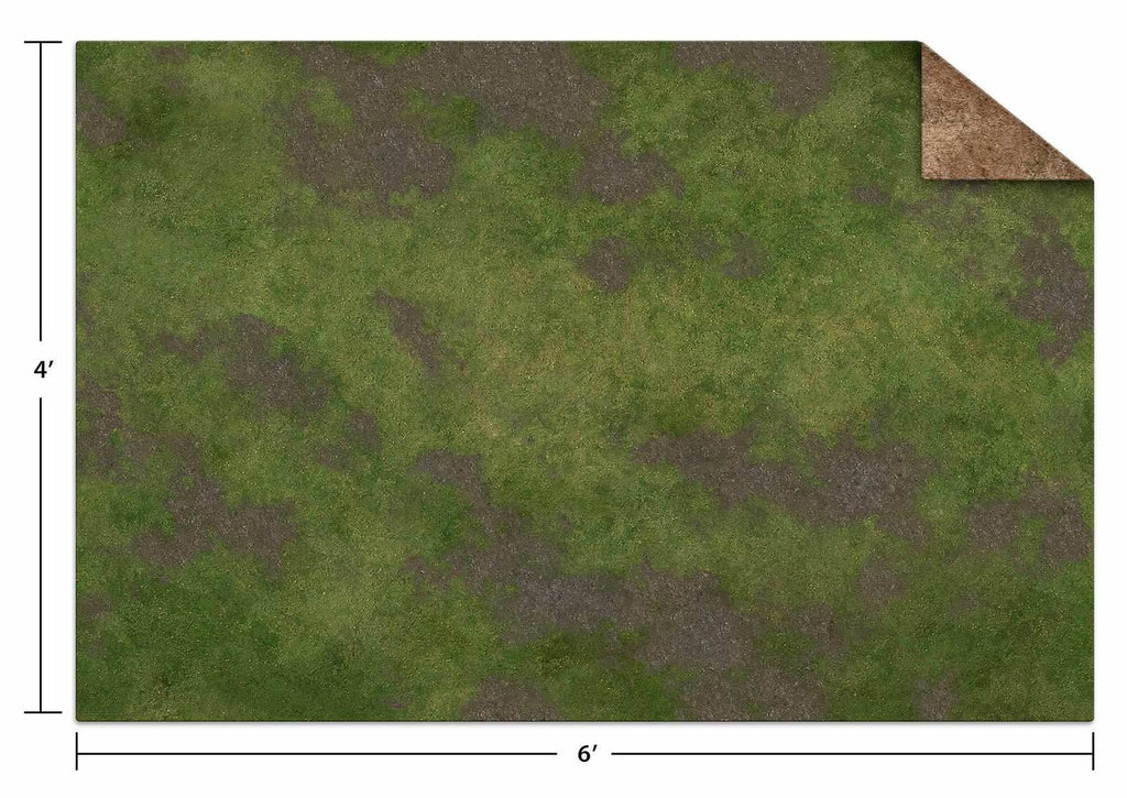 Monster Scenery: 6x4 Game Mat - Broken Grassland/Desert Scrubland - 