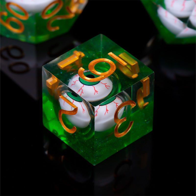 Polyhedral Dice Dnd Metal Coc Running Group Table Game Ksuluduo Surface Movable Eyes-DungeonDice1