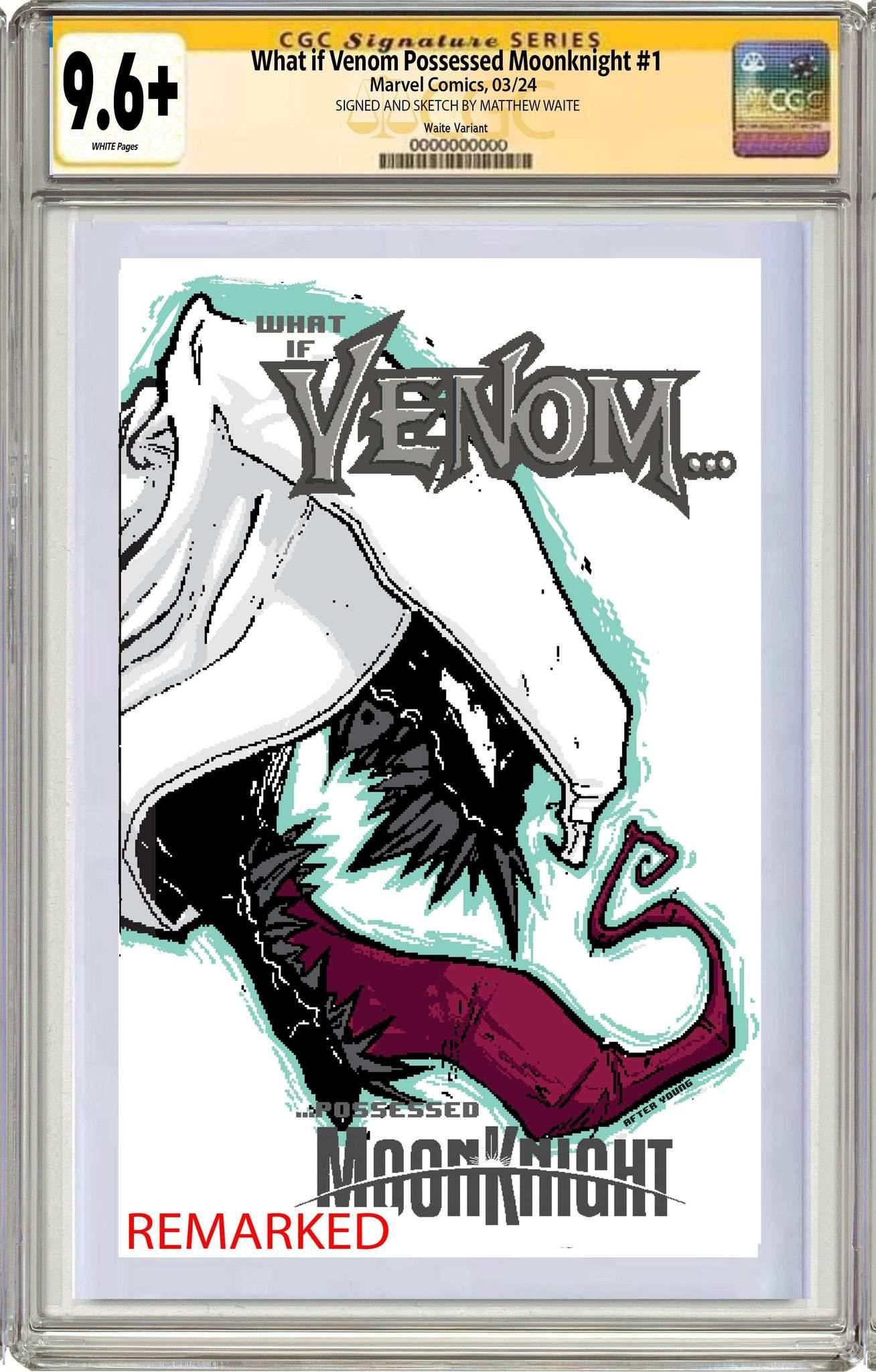 WHAT IF VENOM #5 | Matthew Waite Skottie Young Homage Variant - CGC SS + REMARK 9.6+ - TRADE