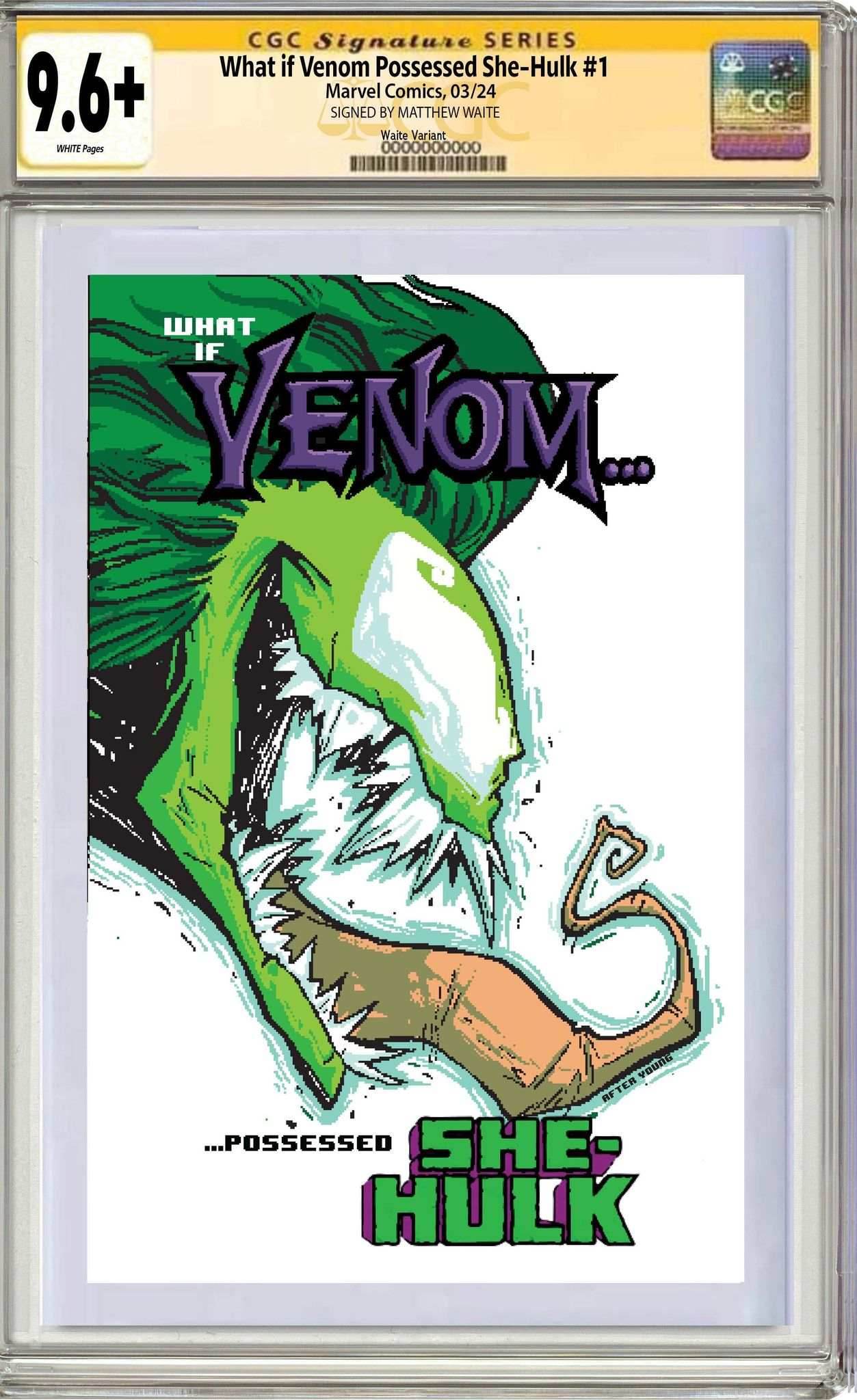 WHAT IF VENOM #4 | Matthew Waite Skottie Young Homage Variant - CGC SS 9.6+ - TRADE