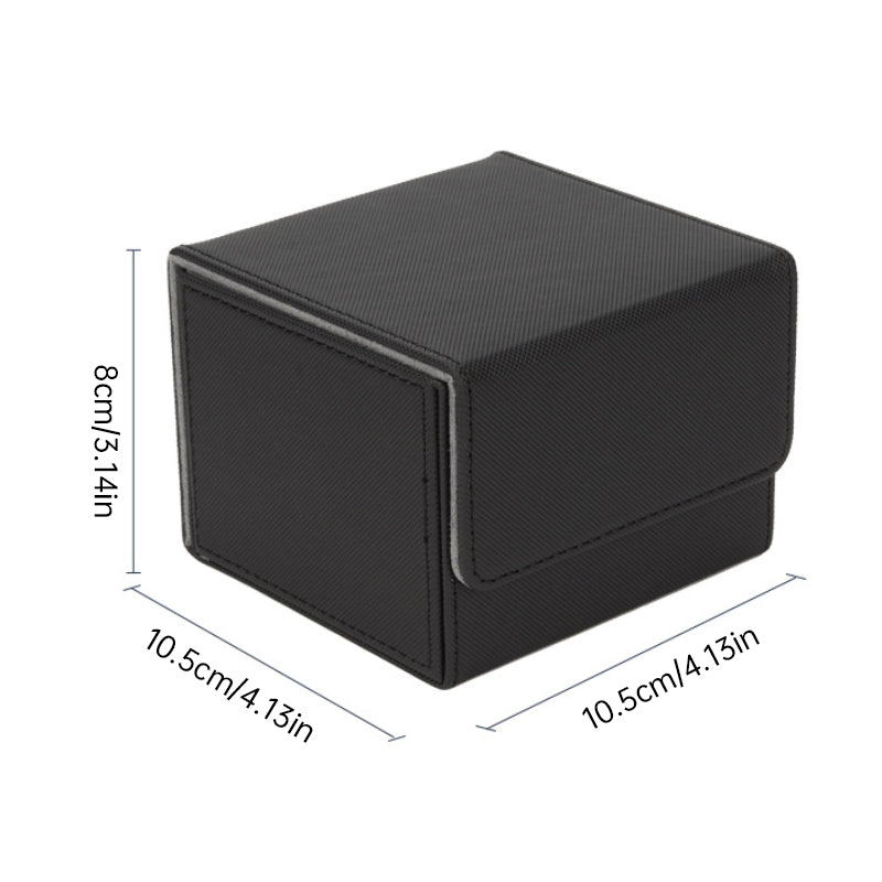 Magnetic Trading Card Storage Box - 100 Card Capacity (Sleeved), Waterproof & Stain Proof Collectoe