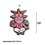 Cute Baphomet Goat Hard Enamel Pin with Glitter