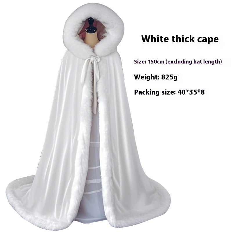 Retro Han Chinese Clothing High-grade Long Wool Cloak