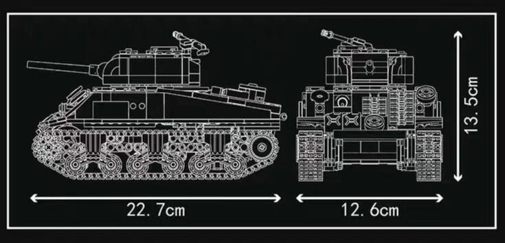 WWII - Remote Controlled U.S. M-4 Sherman Tank - Mil-Blox