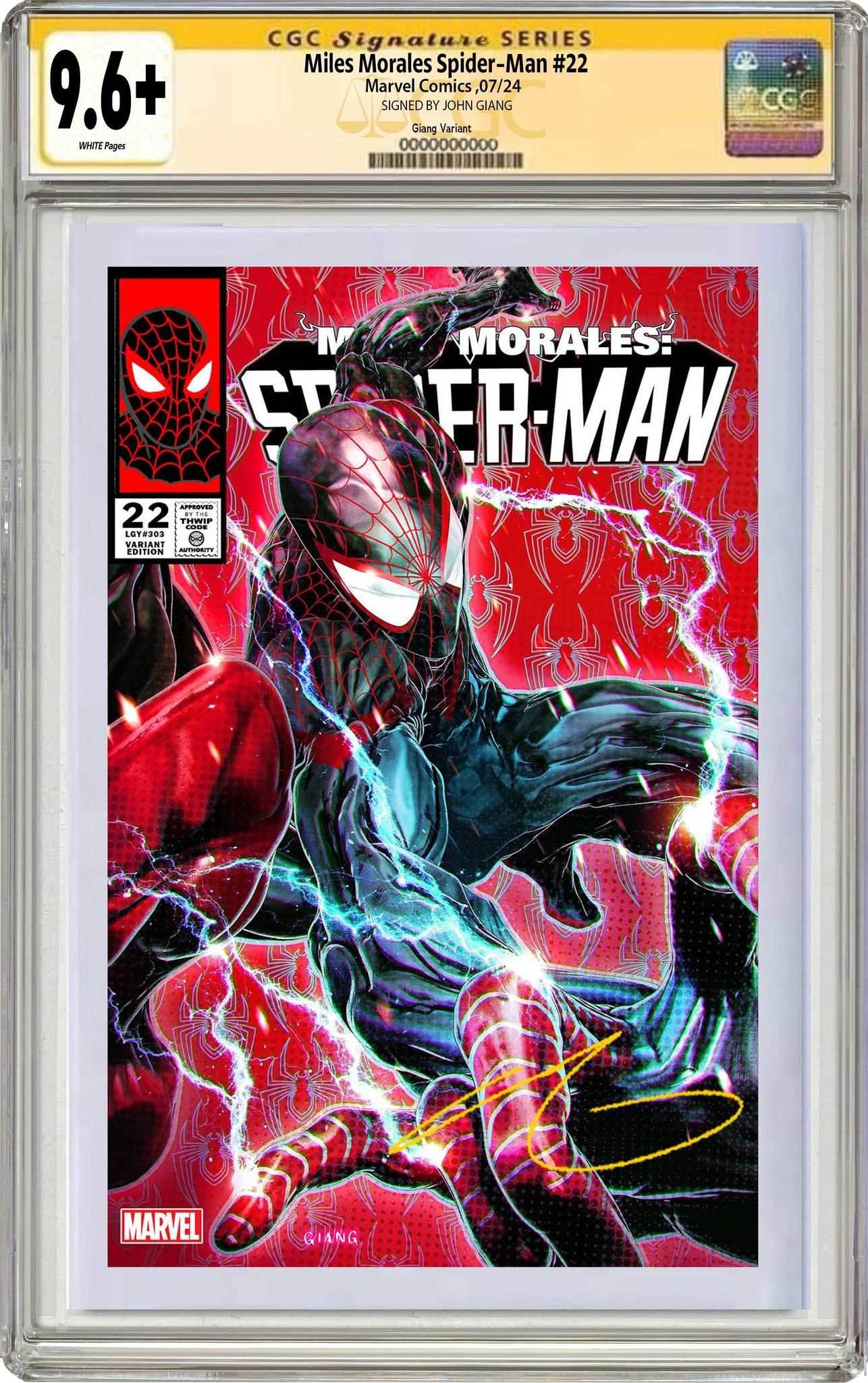 Miles Morales: Spider-Man #22 | John Giang Exclusive Variant - Trade CGC SS 9.6 +