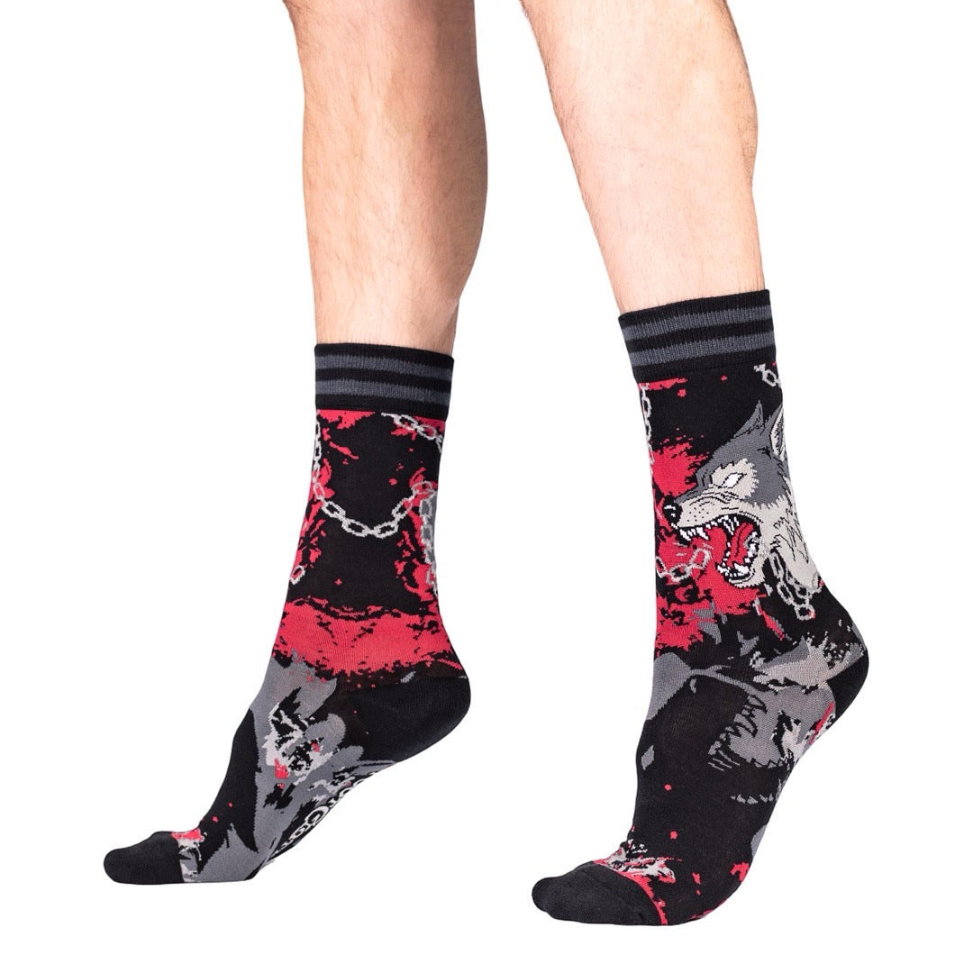 Big Mad Wolf Crew Socks