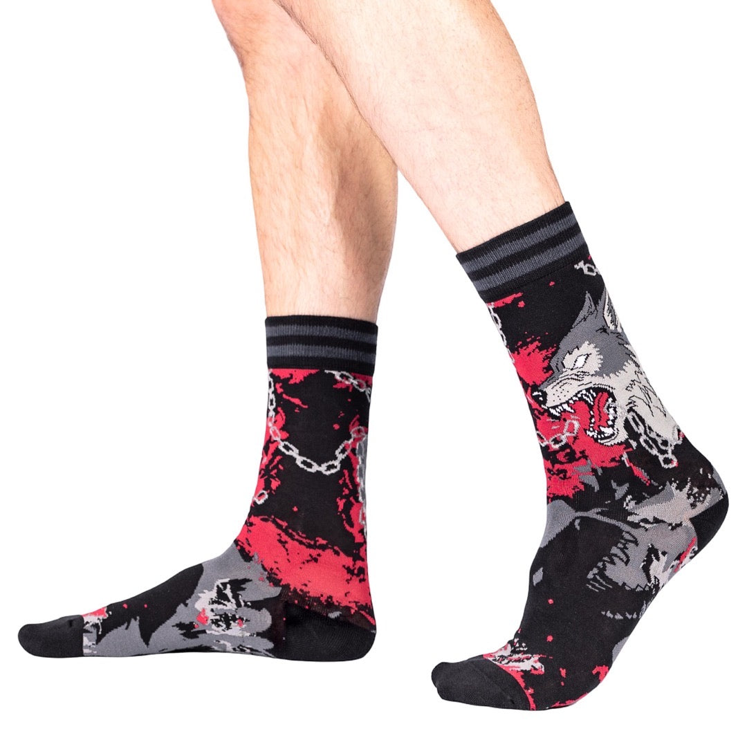 Big Mad Wolf Crew Socks