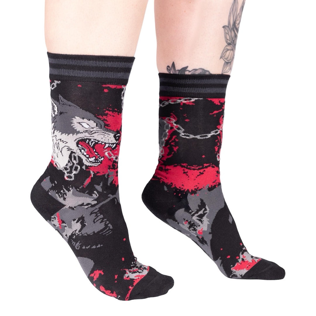 Big Mad Wolf Crew Socks