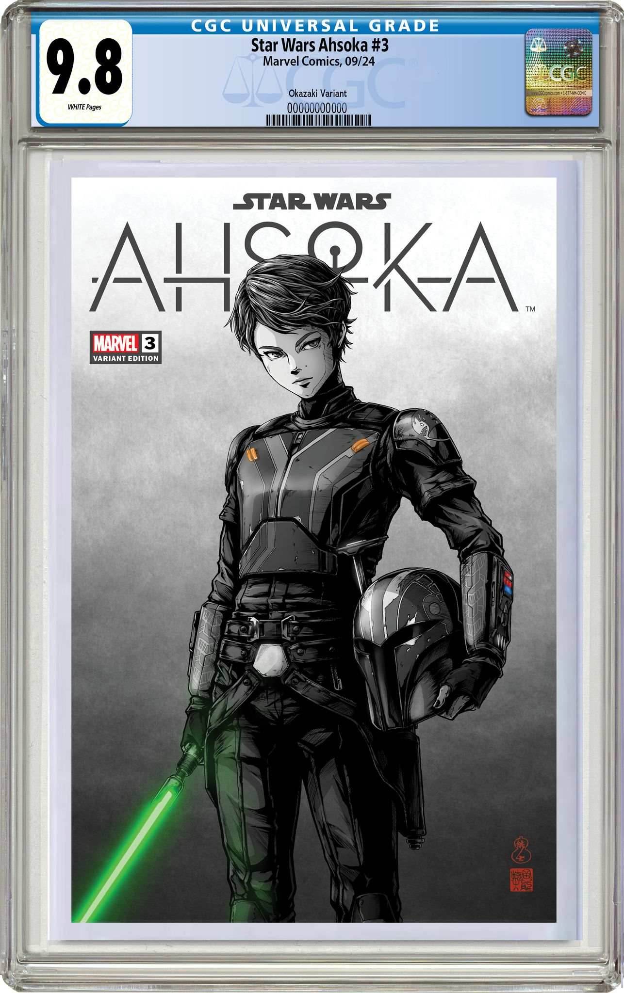 STAR WARS AHSOKA #3 | TAKASHI OKAZAKI LIMITED EDITION - Trade CGC 9.8