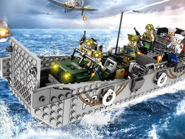 WWII - LCM3 Landing Boat With Jeep - Mil-Blox
