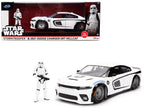 2021 Dodge Charger SRT Hellcat White with Graphics and Stormtrooper Figure "Star Wars" Franchise "Hollywood Rides" Series 1/24 Diecast Model Car by Jada