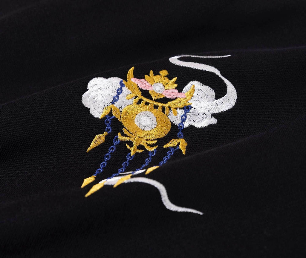 KH9241 Queen Himiko Embroidery Hoodie - Black / S