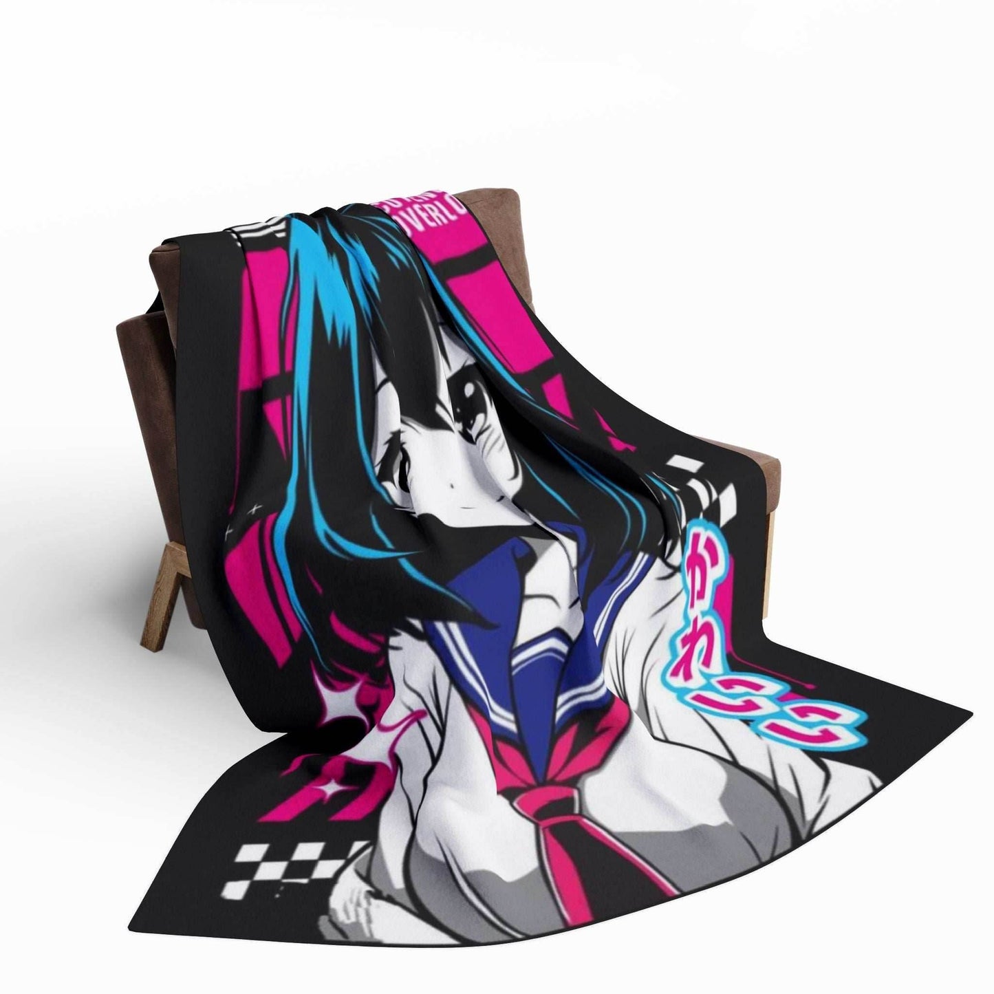 Kawaii Anime Arctic Fleece Blanket, Cozy Throw, Cute Decor, Modern Bedroom, Gift for Fans, Soft Snuggle Blanket - 30'' × 40''