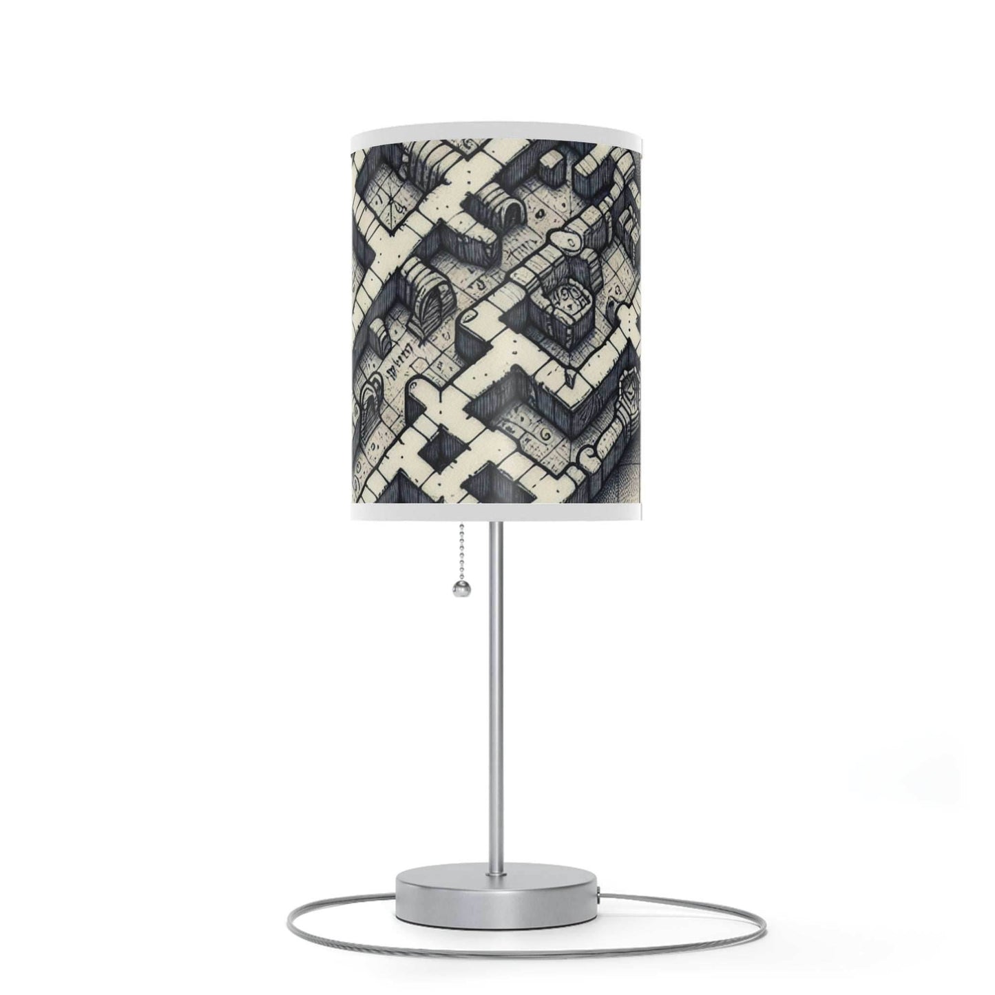 Dungeon map. Lamp on a Stand, US|CA plug - White / Silver / One size
