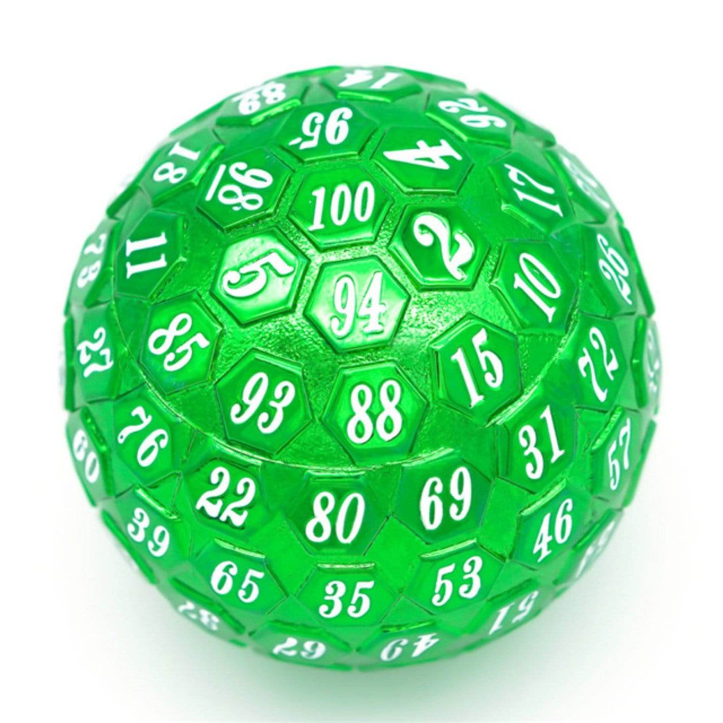 45mm Metal D100 - Green with White Font - 