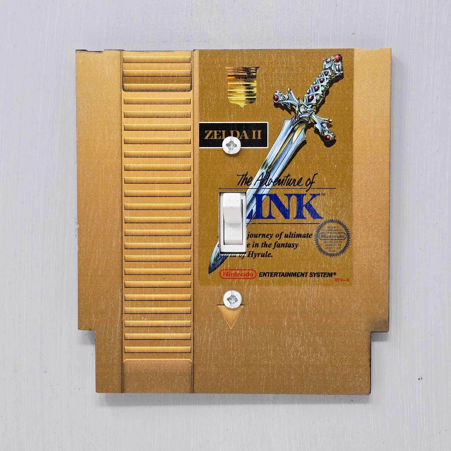 NES Cartridge Light Switch Covers - Zelda 2 / Single