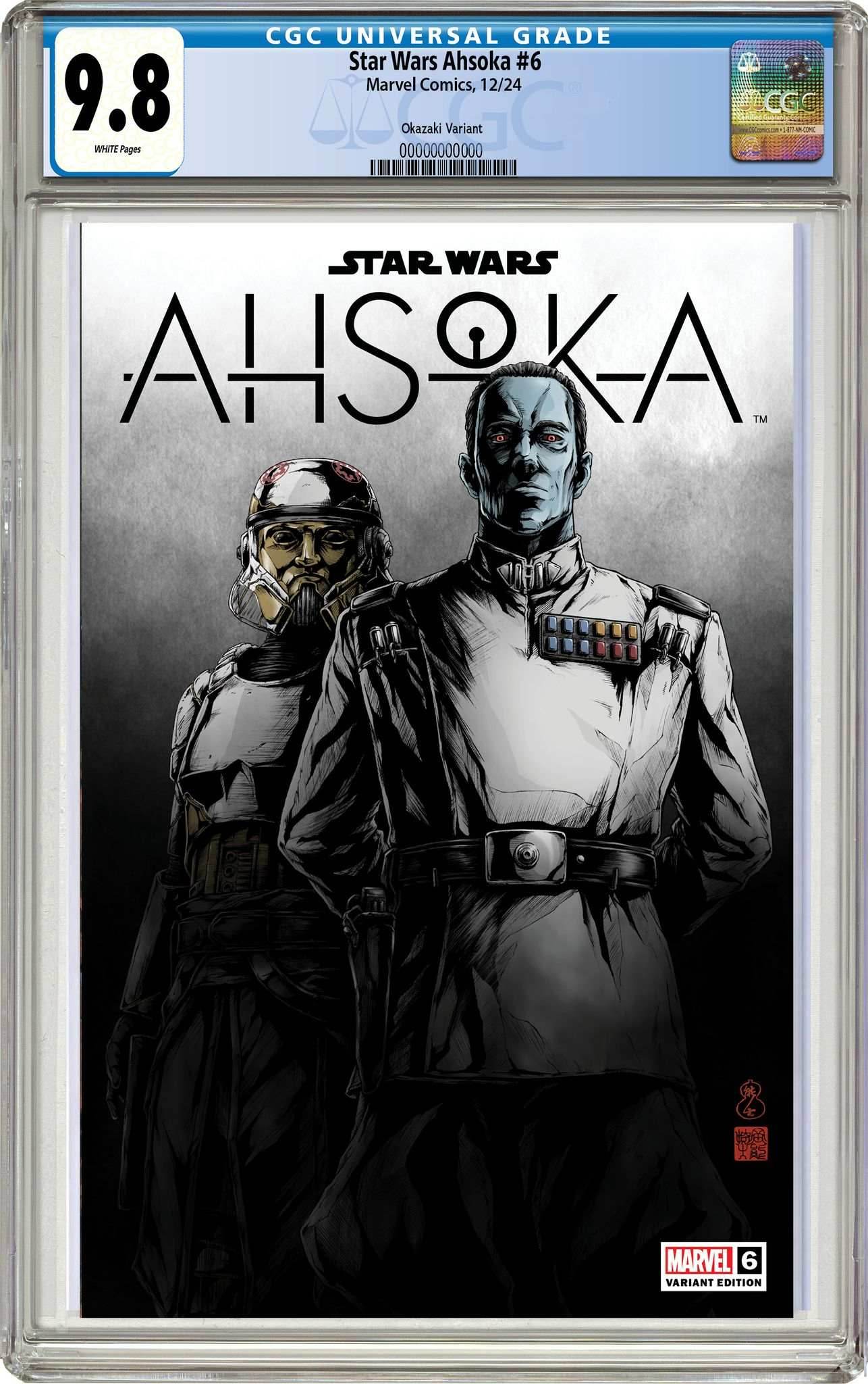 STAR WARS AHSOKA #6 | TAKASHI OKAZAKI LIMITED EDITION - Trade CGC 9.8