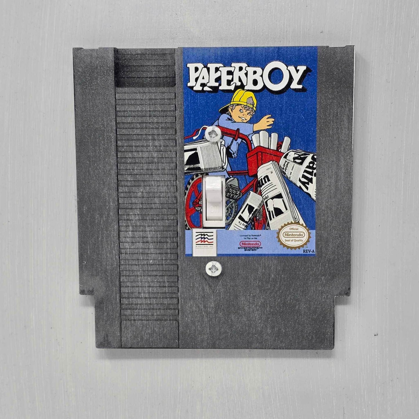 NES Cartridge Light Switch Covers - Paperboy / Single