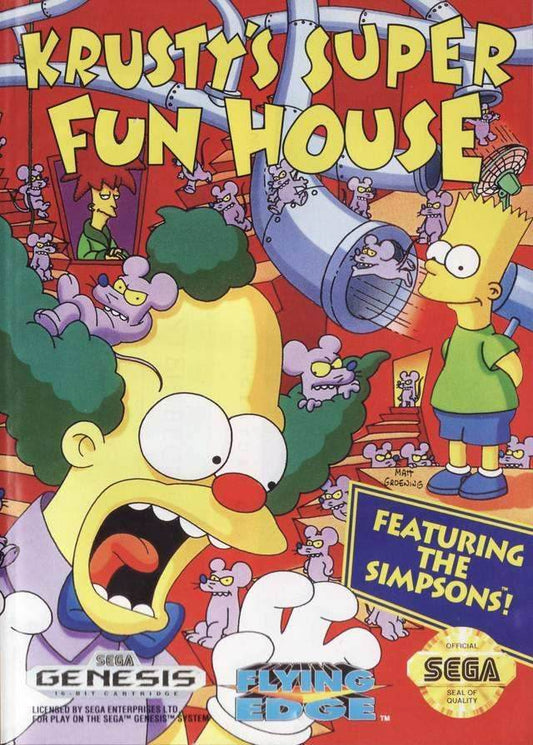 Krusty's Super Fun House (Sega Genesis) - Game Manual Only