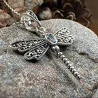 Triple Spiral Dragonfly Necklace