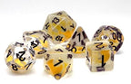 Moon and Star Glow in the Dark 7-Dice DND RPG Dice Set - 