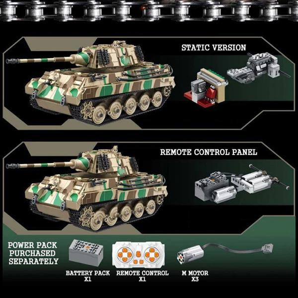WWII - Remote Controlled German King Tiger Tank - Legendary Series - Mil-Blox