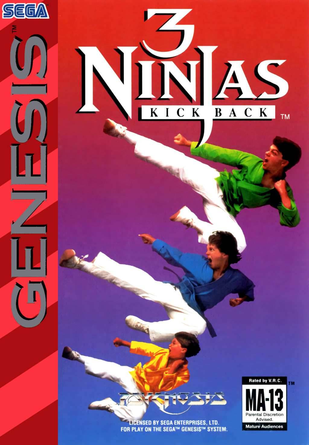 3 Ninjas Kick Back (Sega Genesis) - Game Manual Only