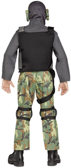 Skull Soldier Soldier Crane Military Child Costume
