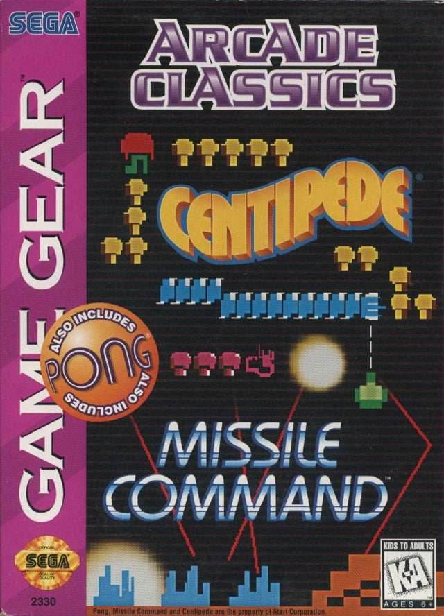 Arcade Classics (Sega Game Gear) - Game Manual Only