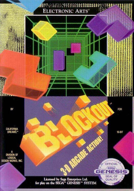 Blockout (Sega Genesis) - Game Manual Only