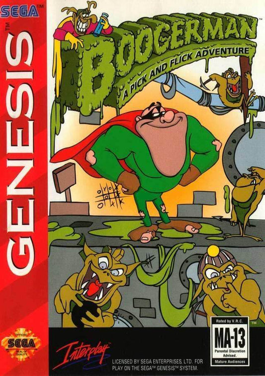 Boogerman A Pick and Flick Adventure (Sega Genesis) - Game Manual Only