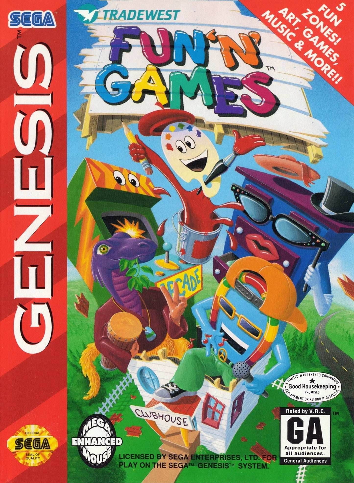 Fun 'n' Games (Sega Genesis) - Game Manual Only
