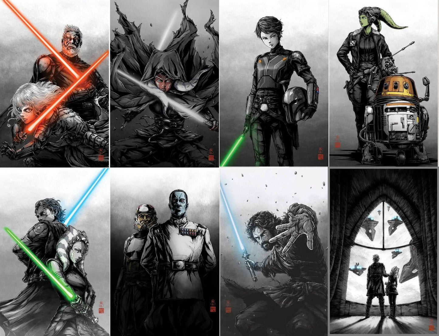 STAR WARS AHSOKA | TAKASHI OKAZAKI LIMITED VIRGIN EDITION (ISSUES 1-8 SET) - 