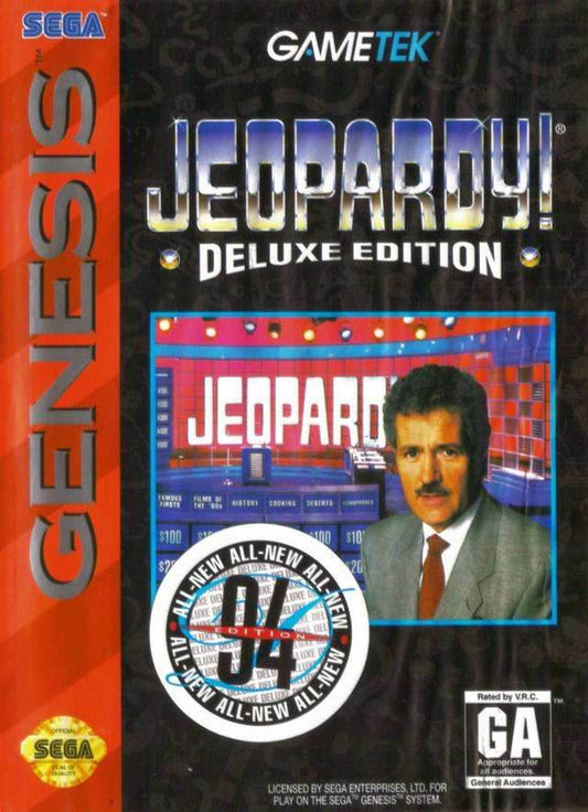 Jeopardy! Deluxe Edition (Sega Genesis) - Game Manual Only
