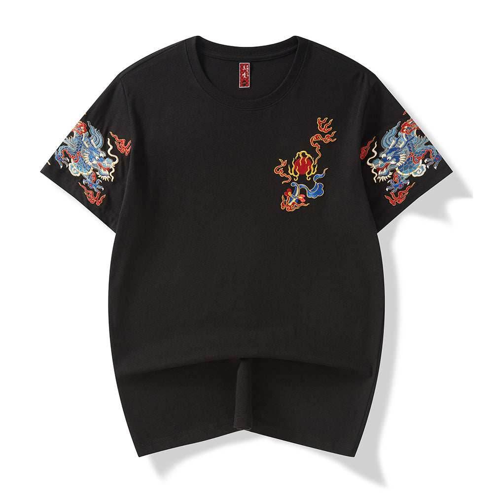 KH691 Raging Dragons Embroidery Tee - Black / S