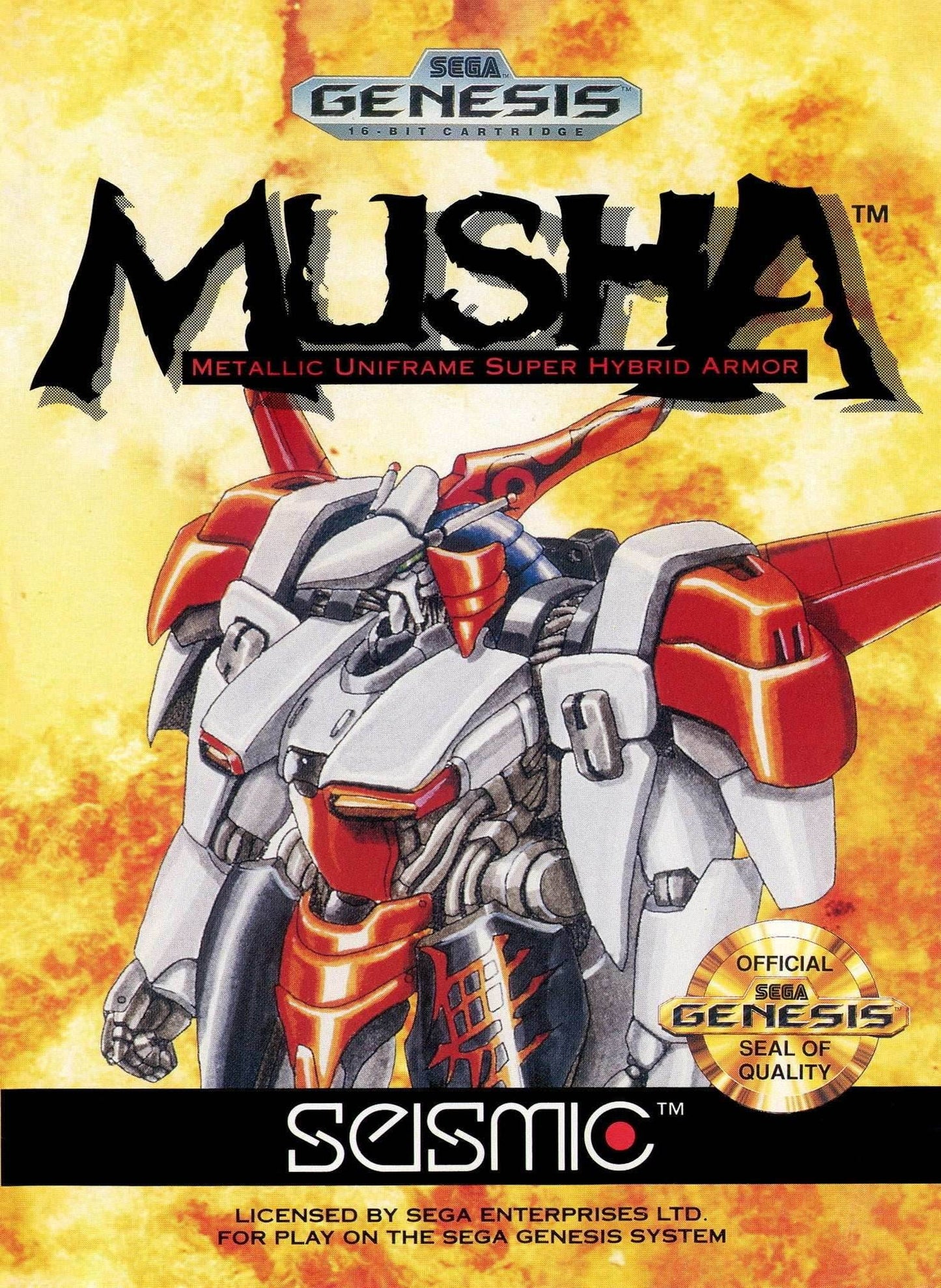 MUSHA: Metallic Uniframe Super Hybrid Armor (Sega Genesis) - Game Manual Only