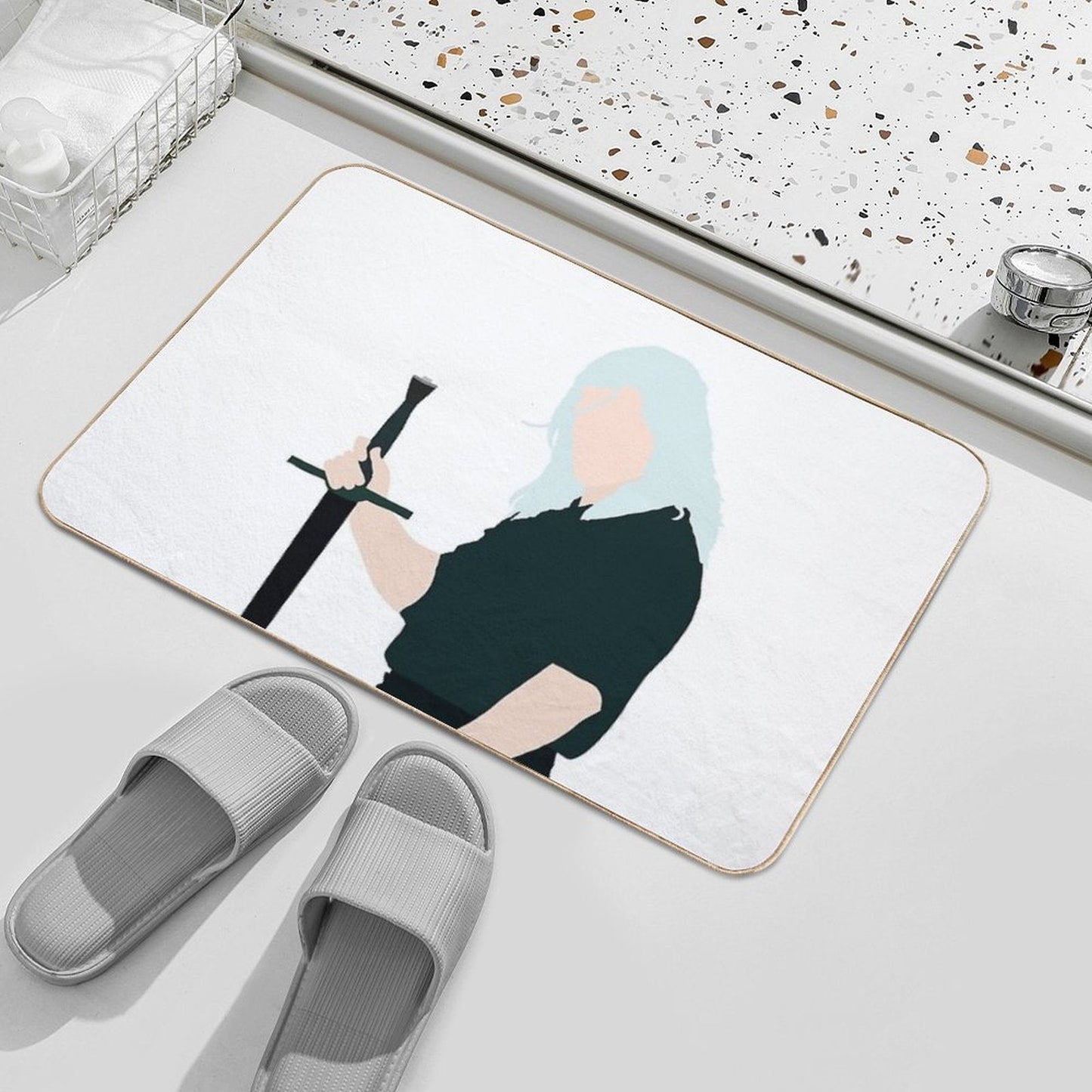 The Witcher  Geralt of Rivia  Dirt-Trapping Bath Mat