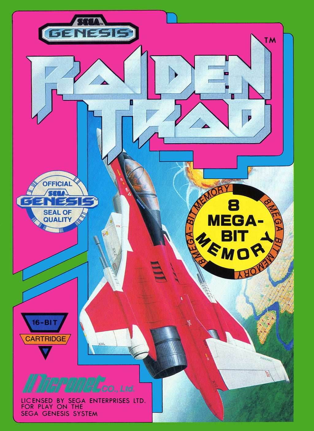 Raiden Trad (Sega Genesis) - Game Manual Only