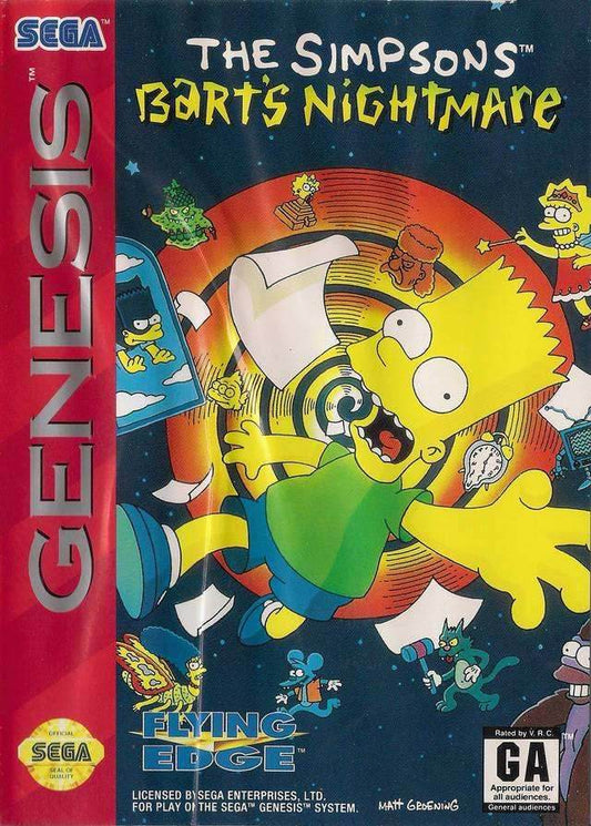 The Simpsons Bart's Nightmare (Sega Genesis) - Game Manual Only