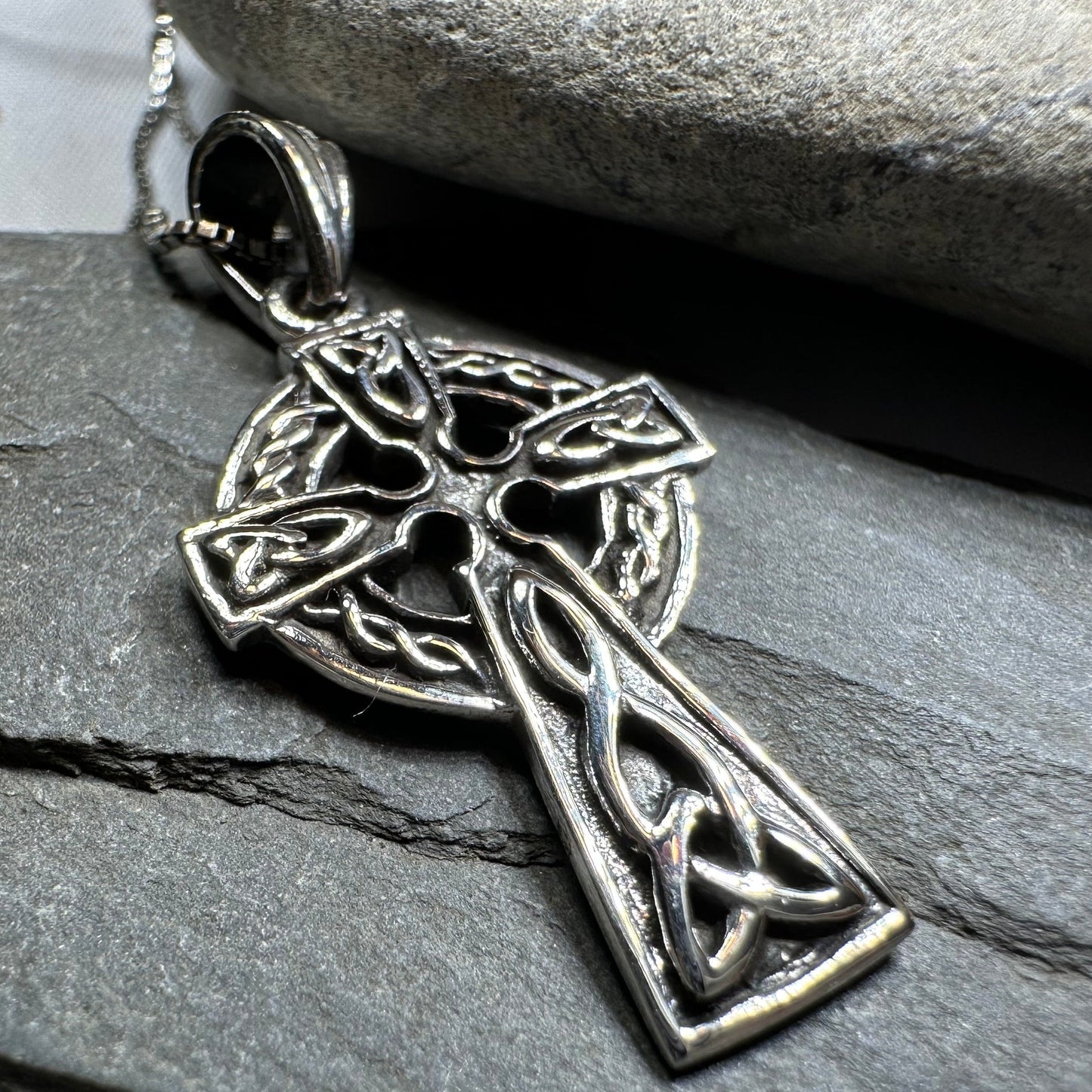 Saint Cuthbert Celtic Cross Necklace