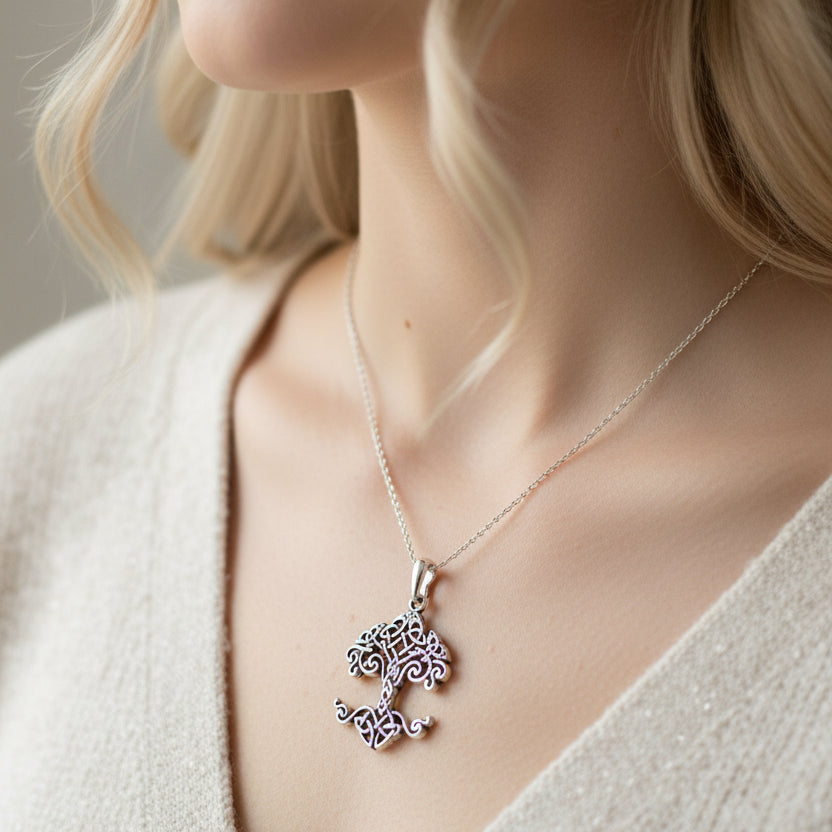 Persephone Opal Tree of Life Necklace