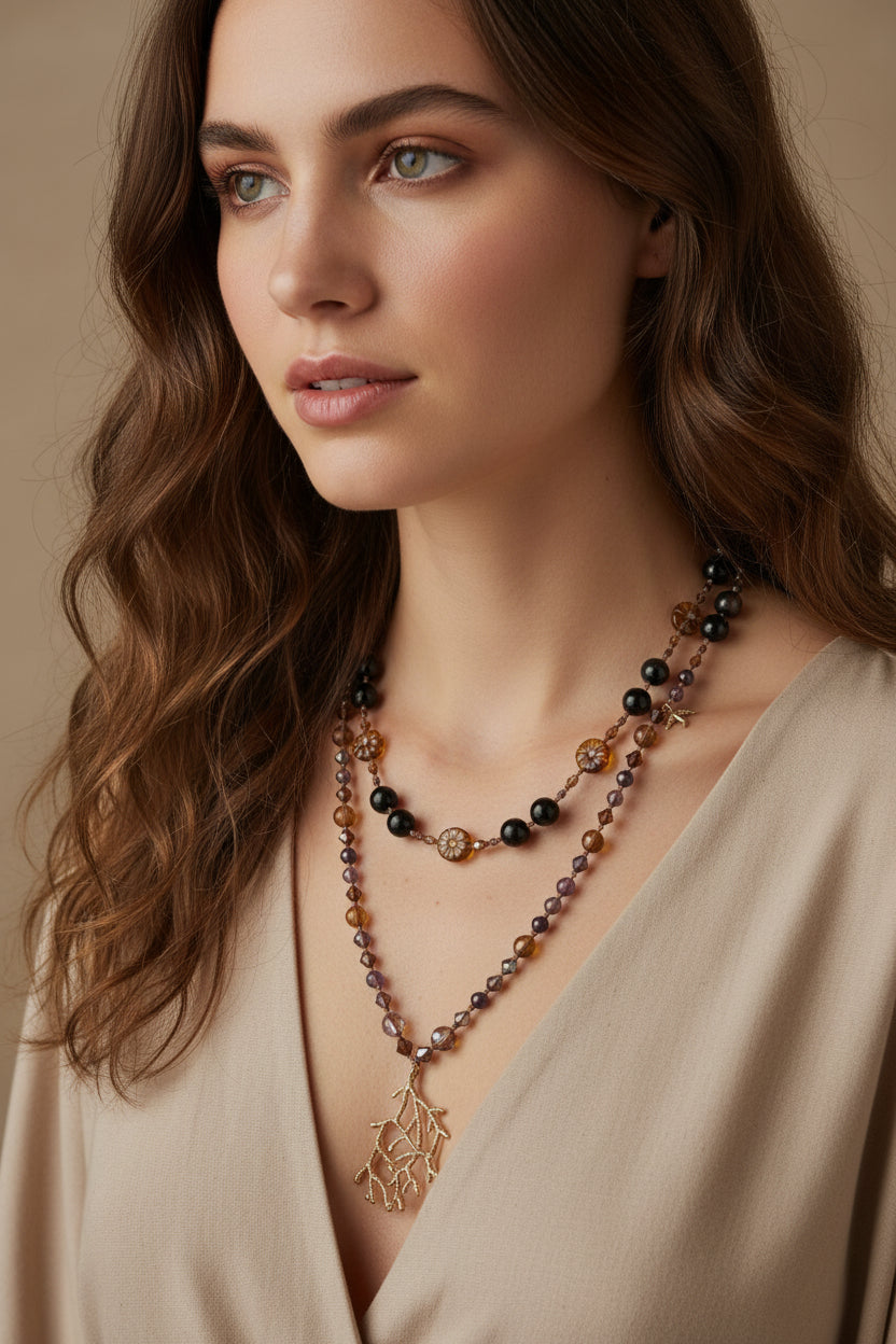 Amethyst Larksong Long Necklace