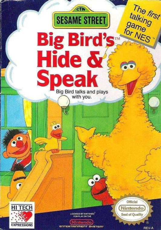 Sesame Street Big Bird's Hide and Speak (Nintendo NES) - Game Manual Only