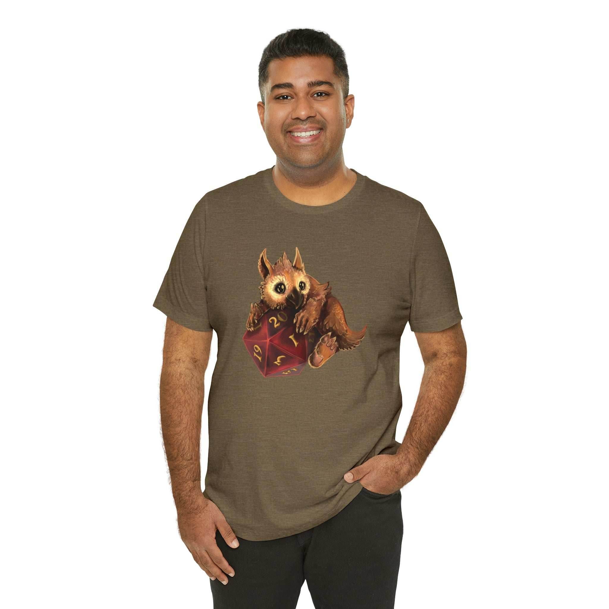Owliver with High Variance D20 Short Sleeve Tee - Athletic Heather / S