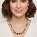 Golden Lotus Crystal Necklace