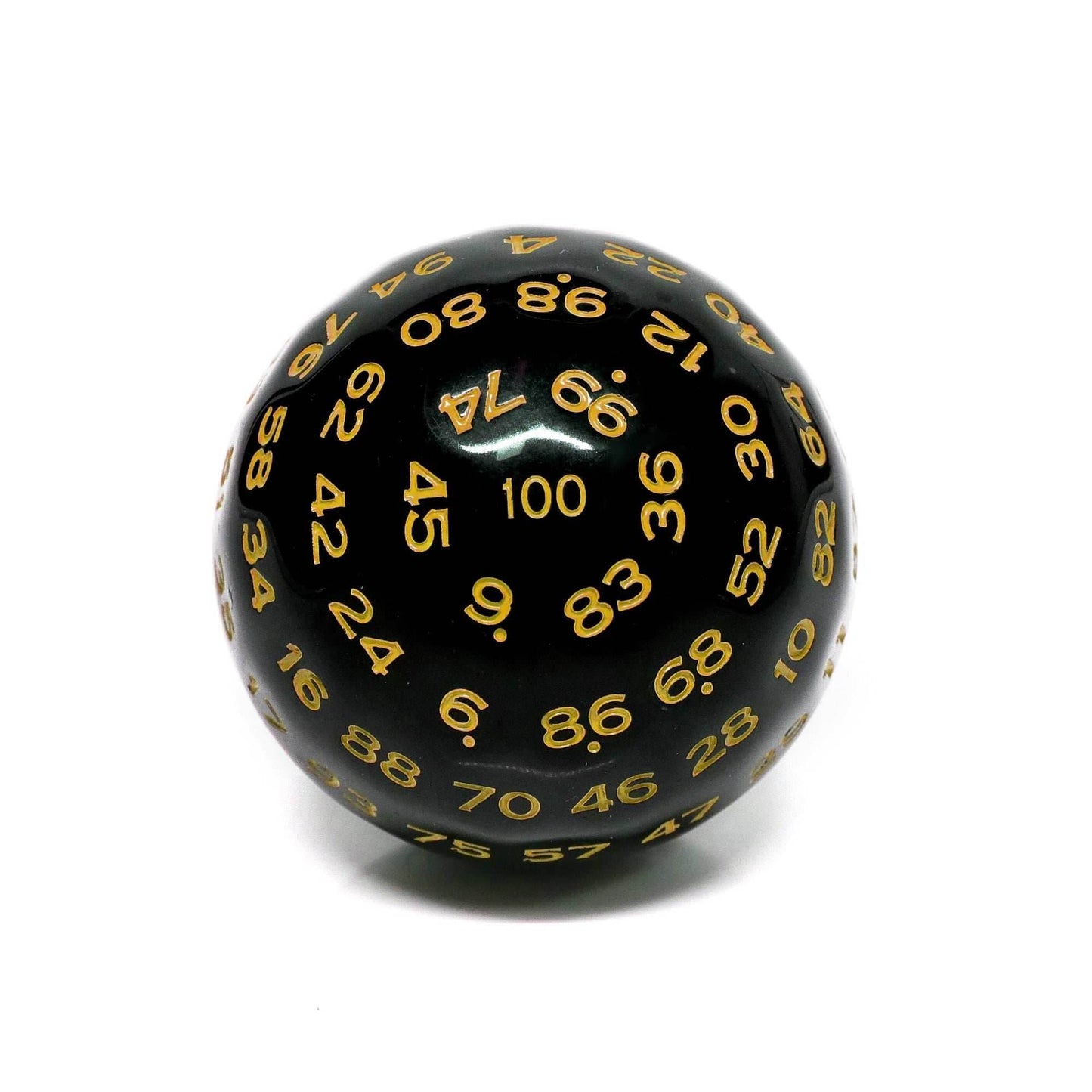 D100-Black Opaque w/Yellow Numbers - 