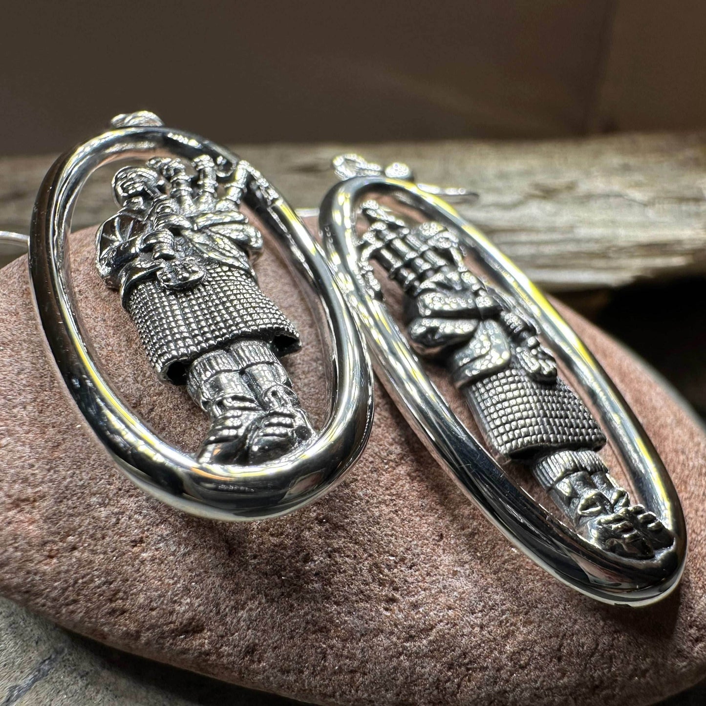 Tartan Bagpiper Earrings - 