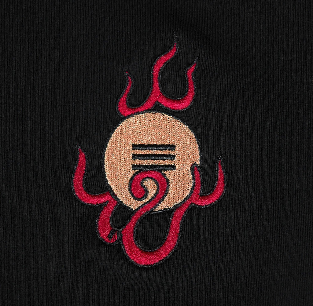 KH9005 Green Dragon Embroidery Hoodie - Black / S