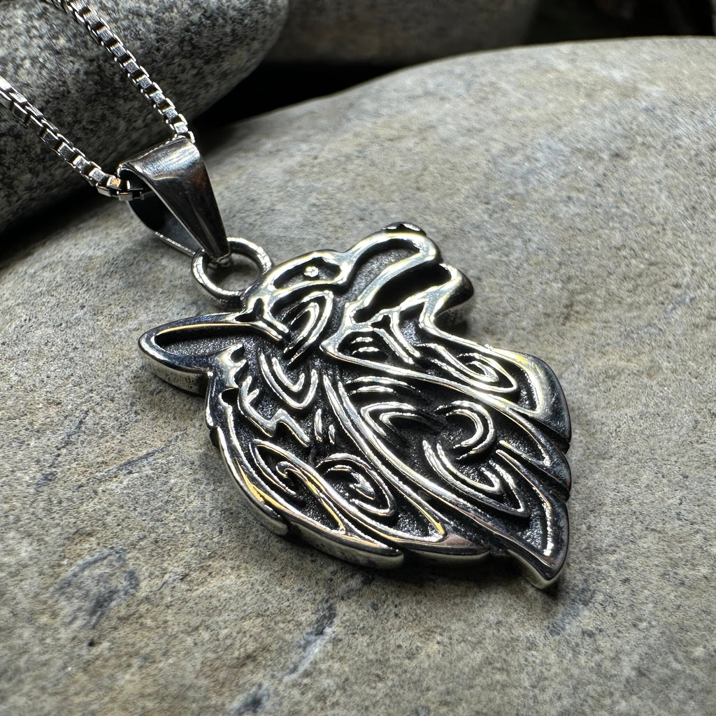 3-D Wolf Necklace